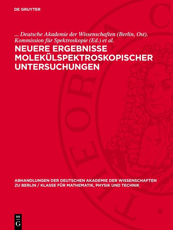 Produktbild: Neuere Ergebnisse molek&uuml;lspektroskopischer Untersuchungen
