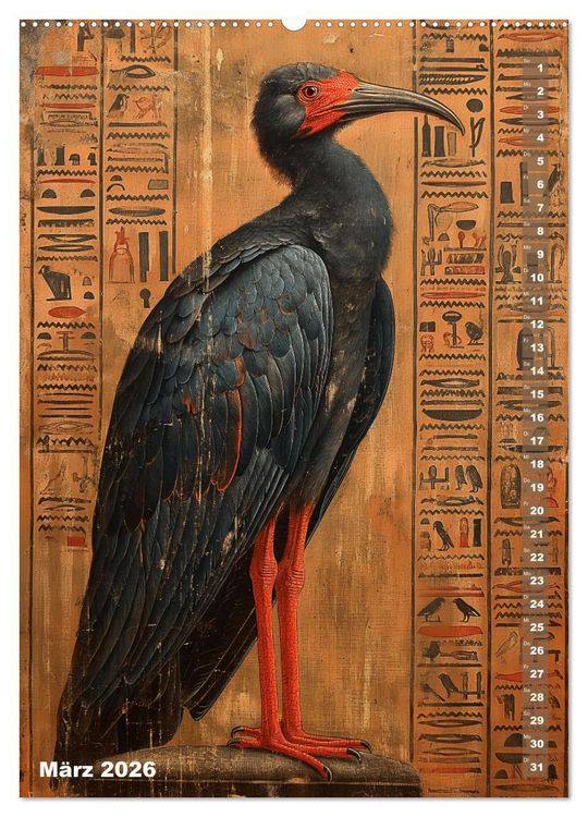 Produktbild: &Auml;gyptische Algorithmen - K&uuml;nstliche Intelligenz trifft auf das alte &Auml;gypten (Wandkalender 2026 DIN A2 hoch), CALVENDO Monatskalender
