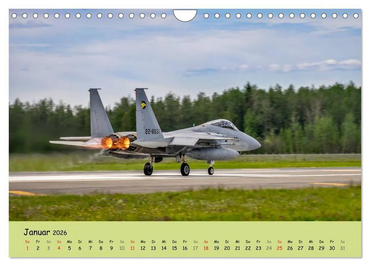 Produktbild: Luft&uuml;berlegenheit - Kampfjets in Aktion (Wandkalender 2026 DIN A4 quer), CALVENDO Monatskalender