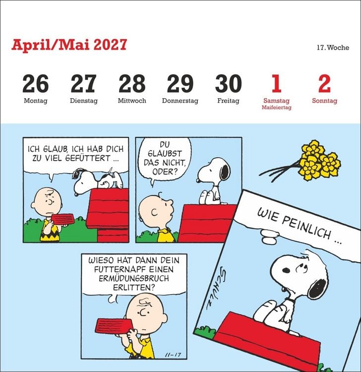 Produktbild: Peanuts Premium-Postkartenkalender 2027