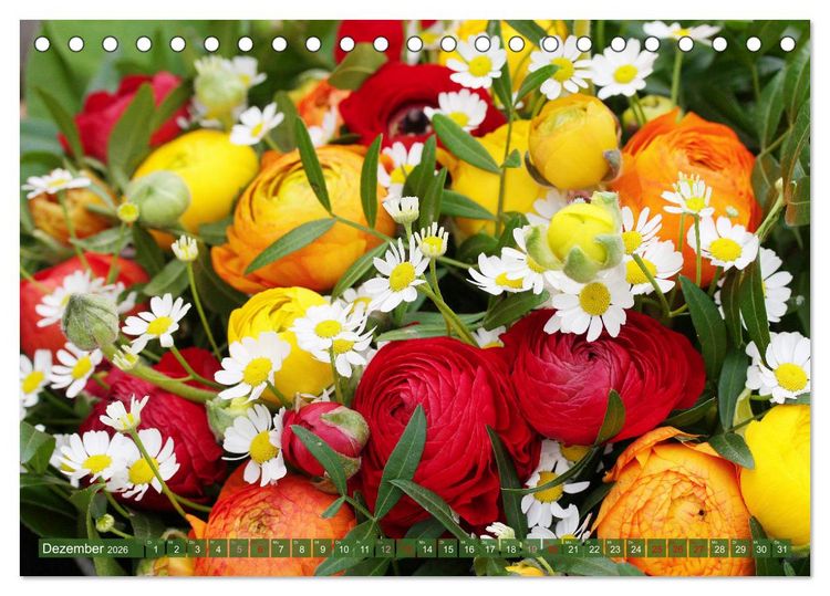 Produktbild: Blumen - Eine bunte Mischung (Tischkalender 2026 DIN A5 quer), CALVENDO Monatskalender