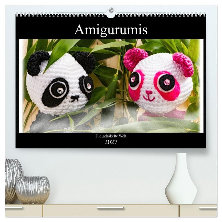 Produktbild: Amigurumi - Die geh&auml;kelte Welt (hochwertiger Premium Wandkalender 2027 DIN A2 quer), Kunstdruck in Hochglanz