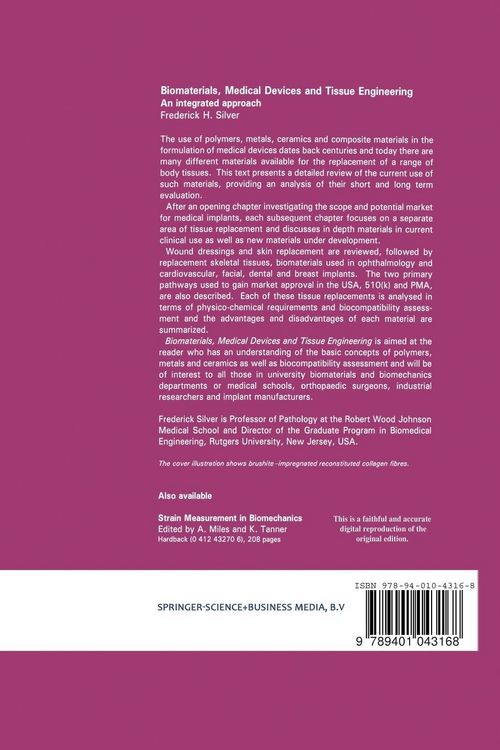 Produktbild: Biomaterials, Medical Devices and Tissue Engineering: An Integrated Approach