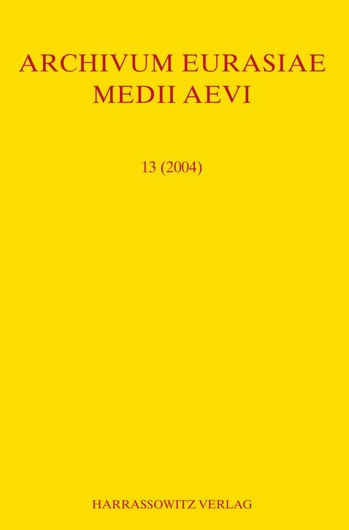 Produktbild: Archivum Eurasiae Medii Aevi 13 (2004)