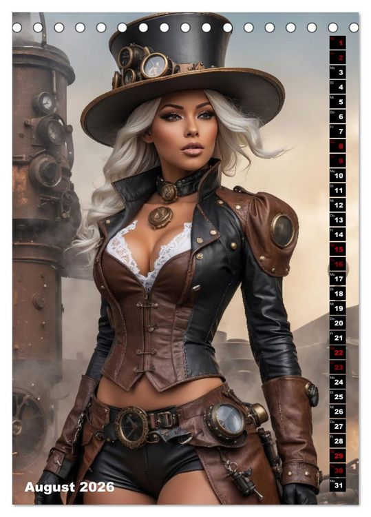 Produktbild: Steampunk Divas (Tischkalender 2026 DIN A5 hoch), CALVENDO Monatskalender