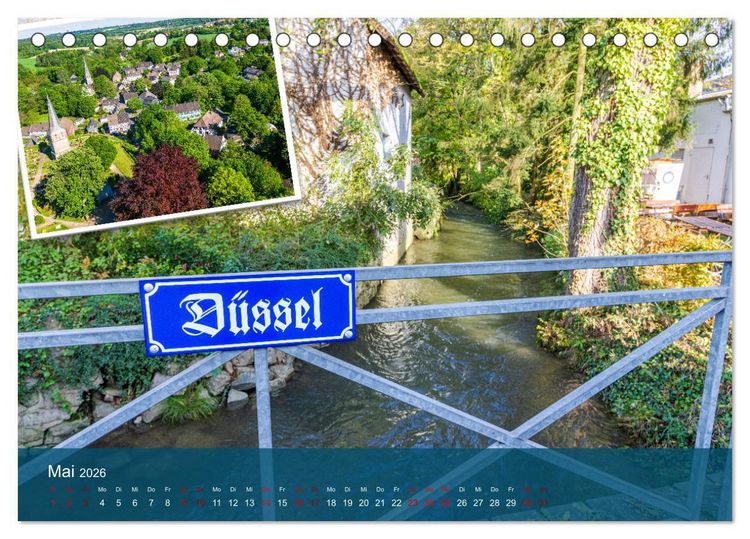 Produktbild: Die D&uuml;ssel von den Quellen bis zu den M&uuml;ndungen (Tischkalender 2026 DIN A5 quer), CALVENDO Monatskalender