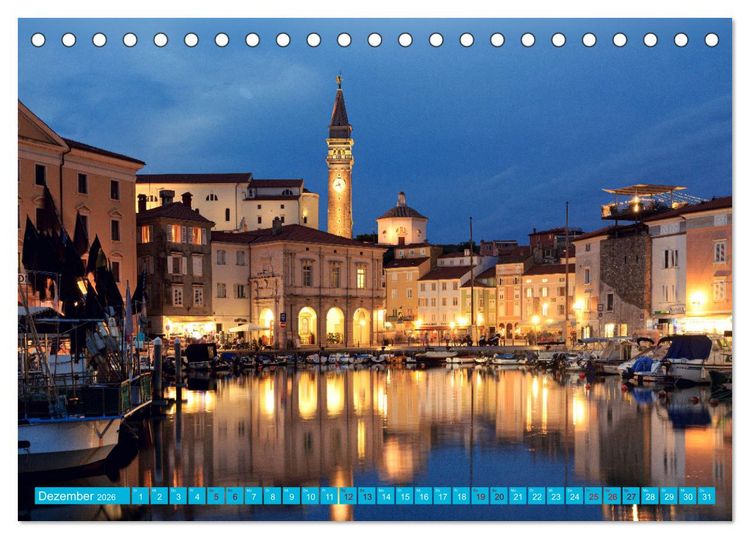 Produktbild: Piran - Slowenische Perle an der Adriak&uuml;ste (Tischkalender 2026 DIN A5 quer), CALVENDO Monatskalender
