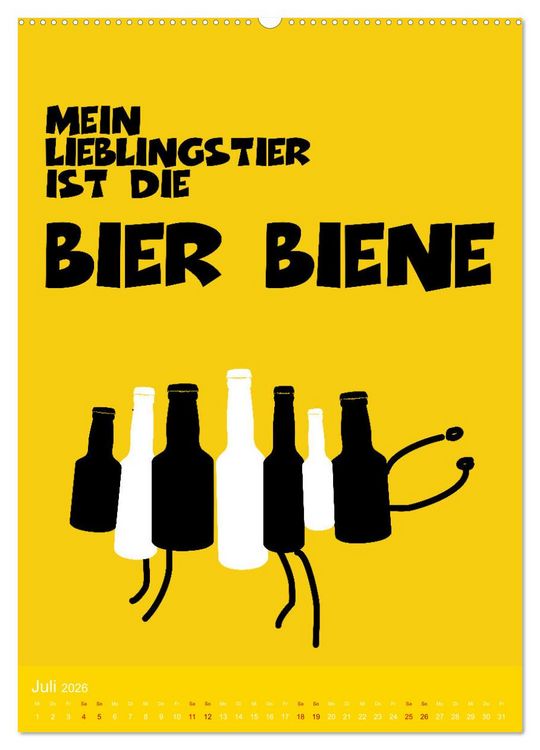 Produktbild: BIER Wandkalender -Trinken mit Stil (Wandkalender 2026 DIN A2 hoch), CALVENDO Monatskalender