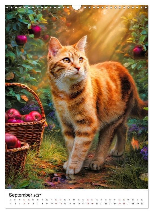 Produktbild: Feuer auf vier Pfoten - Die sch&ouml;nsten roten Katzen (Wandkalender 2027 DIN A3 hoch), CALVENDO Monatskalender