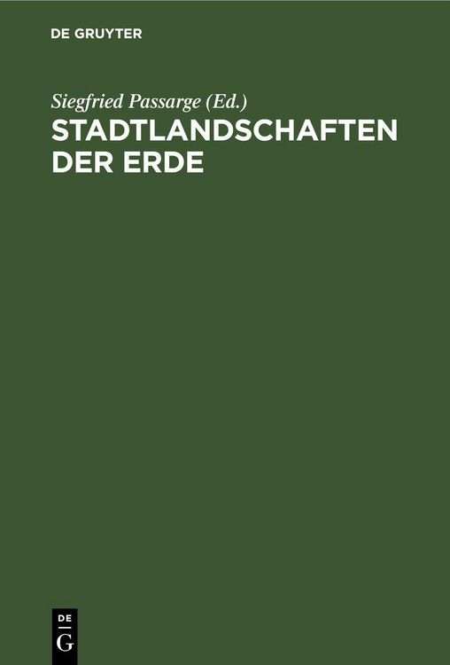 Produktbild: Stadtlandschaften der Erde