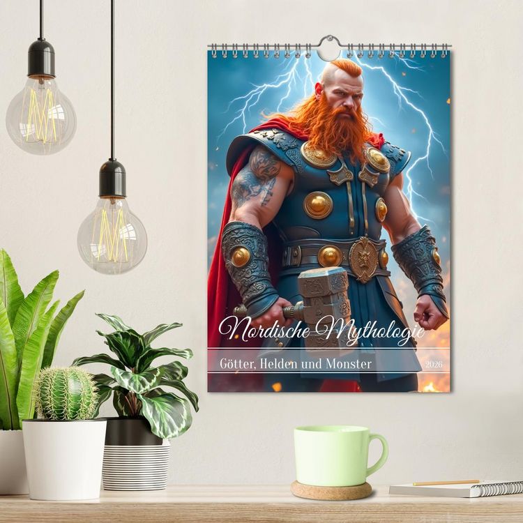 Produktbild: Nordische Mythologie - G&ouml;tter, Helden und Monster (Wandkalender 2026 DIN A4 hoch), CALVENDO Monatskalender