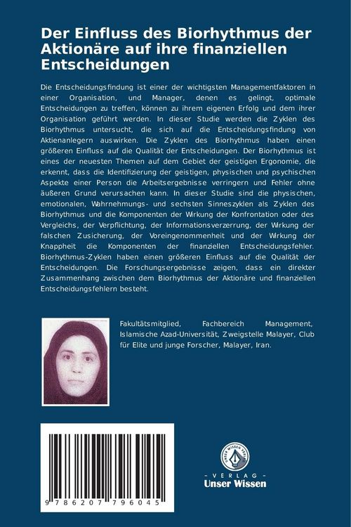 Produktbild: Der Einfluss des Biorhythmus der Aktion&auml;re auf ihre finanziellen Entscheidungen