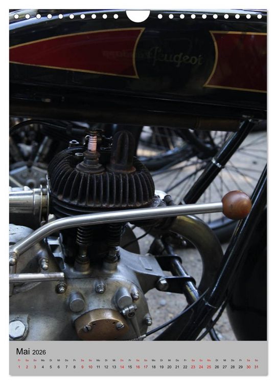 Produktbild: Motorrad Oldtimer - Motoransichten (Wandkalender 2026 DIN A4 hoch), CALVENDO Monatskalender