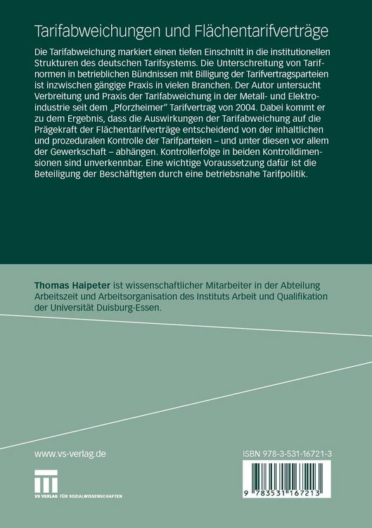 Produktbild: Tarifabweichungen und Fl&auml;chentarifvertr&auml;ge