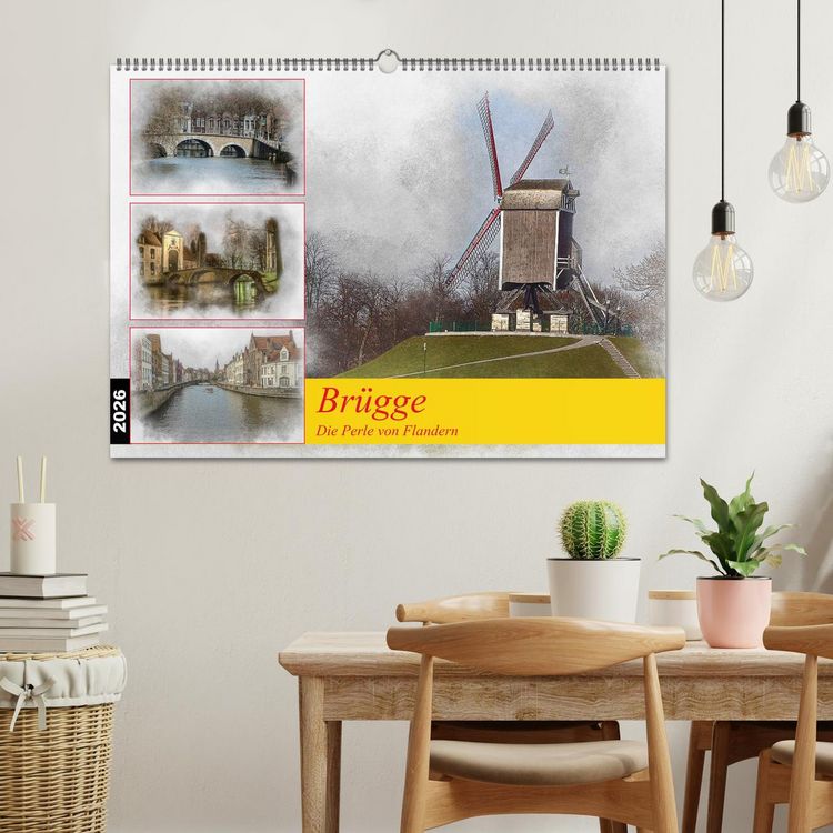 Produktbild: Br&uuml;gge, die Perle von Flandern (Wandkalender 2026 DIN A2 quer), CALVENDO Monatskalender