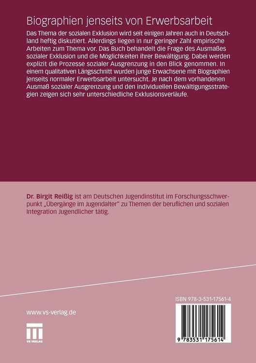Produktbild: Biographien jenseits von Erwerbsarbeit