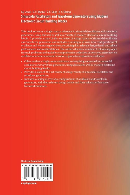 Produktbild: Sinusoidal Oscillators and Waveform Generators using Modern Electronic Circuit Building Blocks