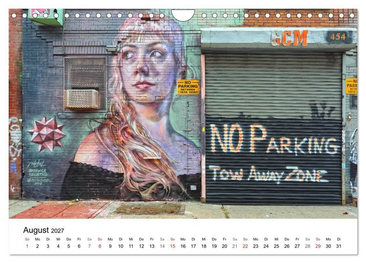 Produktbild: Brooklyn Street Art (Wandkalender 2027 DIN A4 quer), CALVENDO Monatskalender