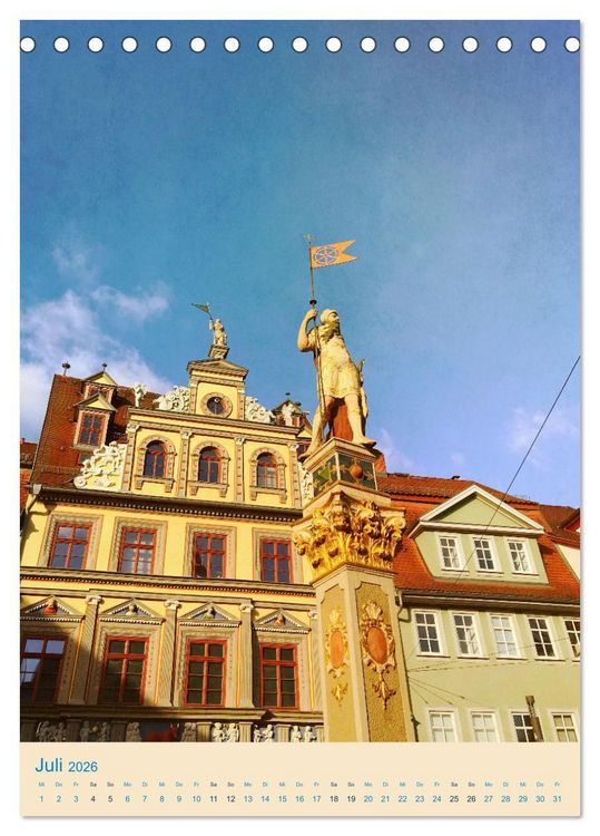 Produktbild: Erfurt und Eisenach - Traumhaft Sch&ouml;n (Tischkalender 2026 DIN A5 hoch), CALVENDO Monatskalender