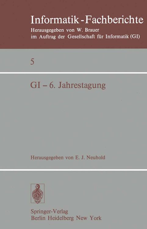 Produktbild: GI &mdash; 6. Jahrestagung