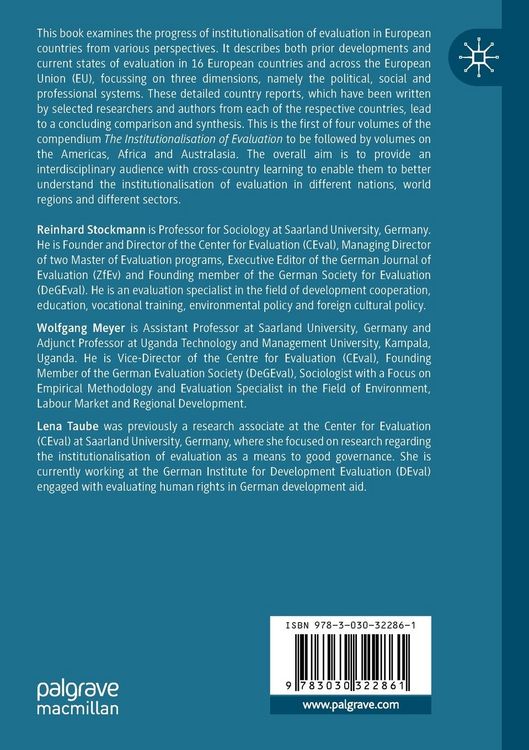 Produktbild: The Institutionalisation of Evaluation in Europe