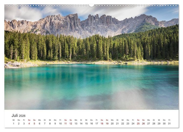 Produktbild: Berge und Seen - Die Perlen der Natur (Wandkalender 2026 DIN A2 quer), CALVENDO Monatskalender