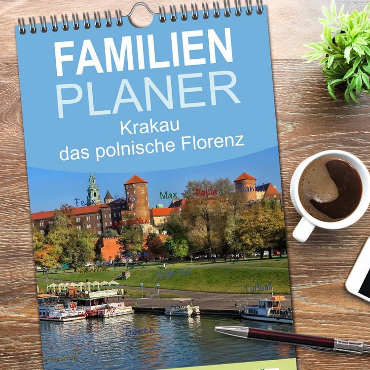 Produktbild: Familienplaner 2026 - Krakau - das polnische Florenz mit 5 Spalten (Wandkalender, 21 x 45 cm) CALVENDO