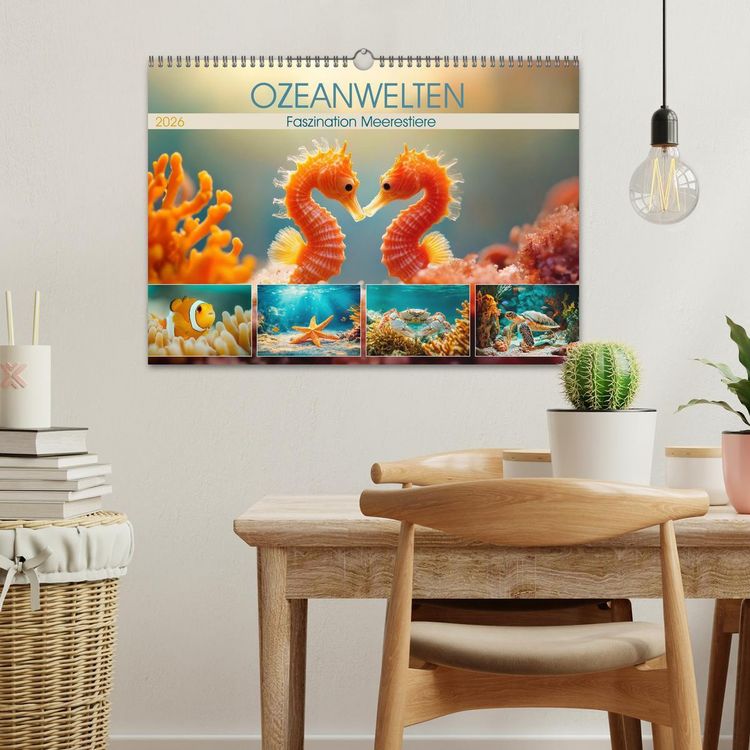 Produktbild: OZEANWELTEN Faszination Meerestiere (Wandkalender 2026 DIN A3 quer), CALVENDO Monatskalender