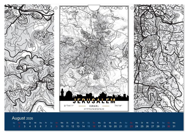 Produktbild: Geliebtes Jerusalem (Wandkalender 2026 DIN A4 quer), CALVENDO Monatskalender