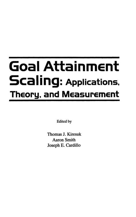 Produktbild: Goal Attainment Scaling