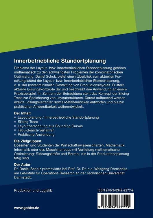 Produktbild: Innerbetriebliche Standortplanung