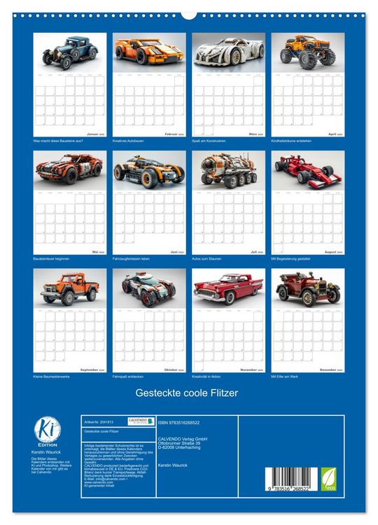 Produktbild: Gesteckte coole Flitzer (hochwertiger Premium Wandkalender 2026 DIN A2 hoch), Kunstdruck in Hochglanz