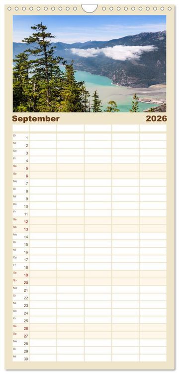 Produktbild: Familienplaner 2026 - VANCOUVER K&uuml;stencharme und Urbanit&auml;t mit 5 Spalten (Wandkalender, 21 x 45 cm) CALVENDO
