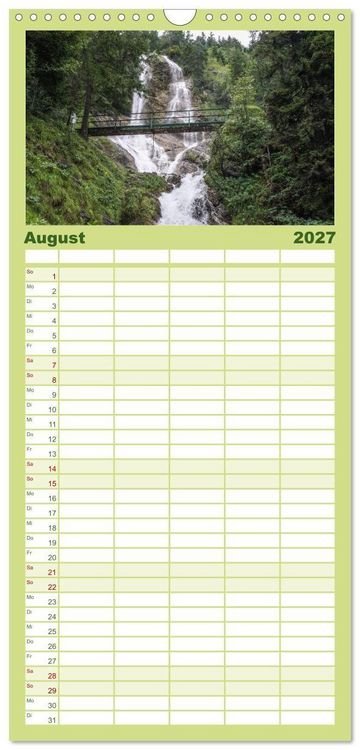 Produktbild: Familienplaner 2027 - Allg&auml;u - Natur pur mit 5 Spalten (Wandkalender, 21 x 45 cm) CALVENDO
