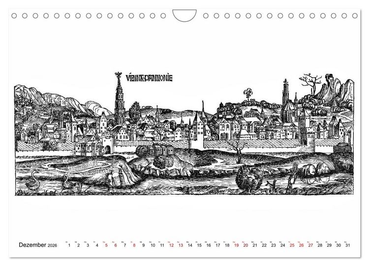 Produktbild: TU FELIX AUSTRIA - Wien in alten Ansichten (Wandkalender 2026 DIN A4 quer), CALVENDO Monatskalender
