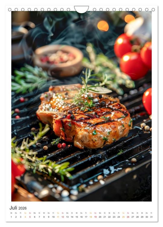 Produktbild: Food BBQ - Deftiges aus der Gourmet-K&uuml;che (Wandkalender 2026 DIN A4 hoch), CALVENDO Monatskalender