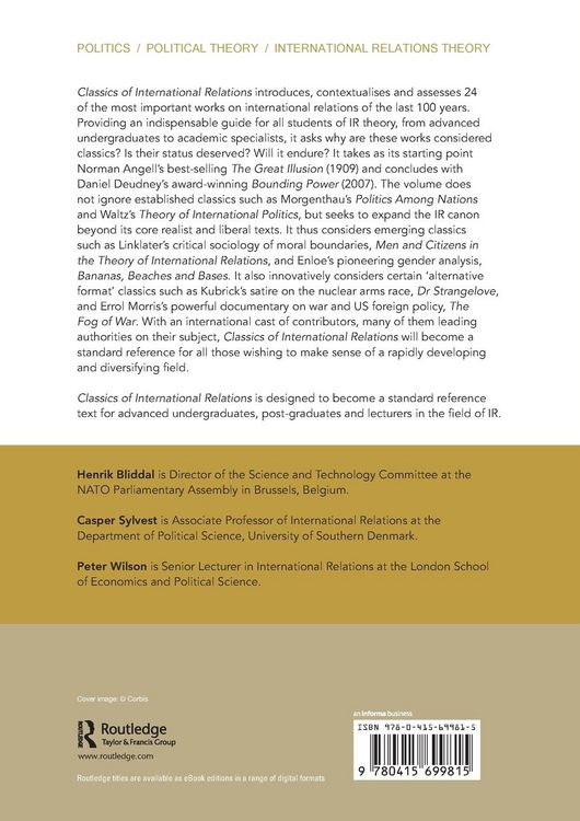 Produktbild: Classics of International Relations
