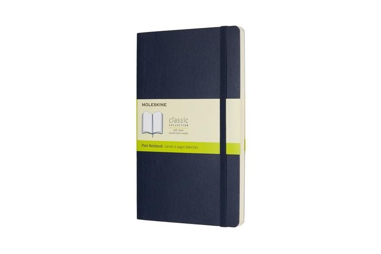 Produktbild: MOLESKINE NOTIZBUCH L/A5, BLANKO, SOFT COVER, SAPHIR