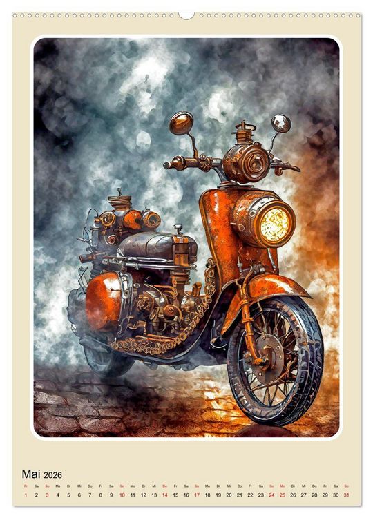 Produktbild: Steampunk Mobilit&auml;t (hochwertiger Premium Wandkalender 2026 DIN A2 hoch), Kunstdruck in Hochglanz