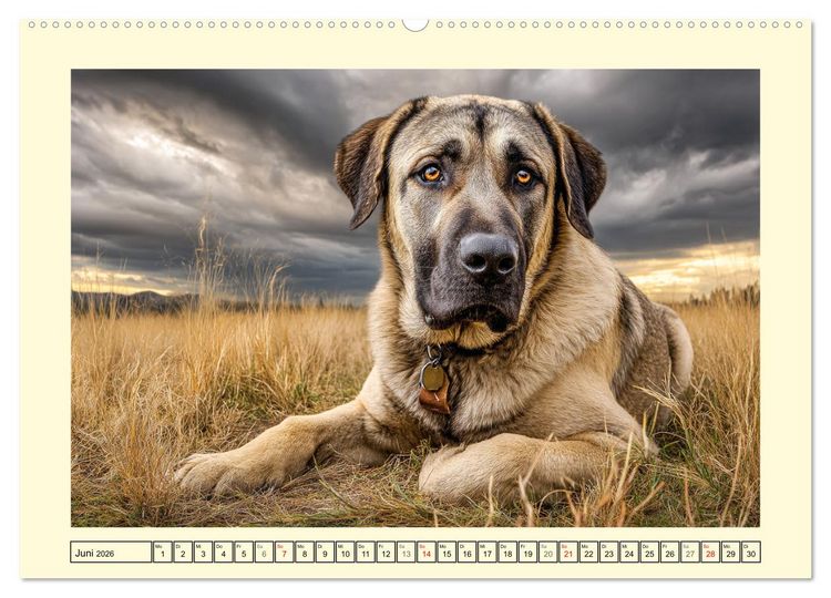 Produktbild: Kangal - Besch&uuml;tzer der Herde. Starke, selbstst&auml;ndige und furchtlose Hunde (hochwertiger Premium Wandkalender 2026 DIN A2 quer), Kunstdruck in Hochglanz