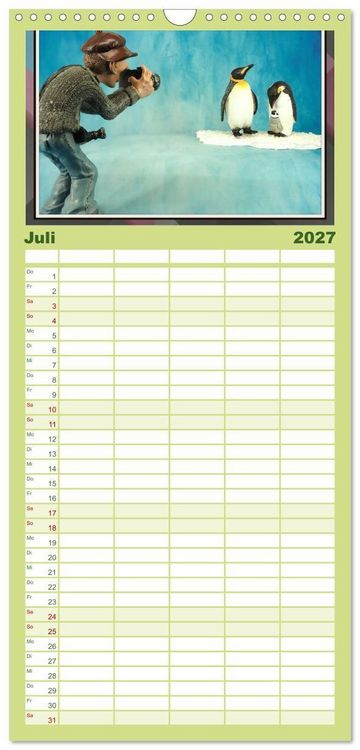 Produktbild: Familienplaner 2027 - Fotograf auf Pirsch - ein Kinderkalender mit 5 Spalten (Wandkalender, 21 x 45 cm) CALVENDO