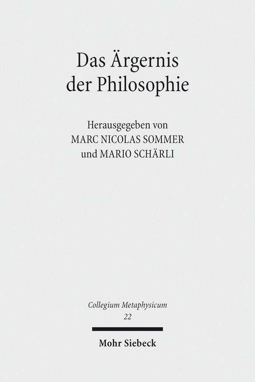 Produktbild: Das &Auml;rgernis der Philosophie