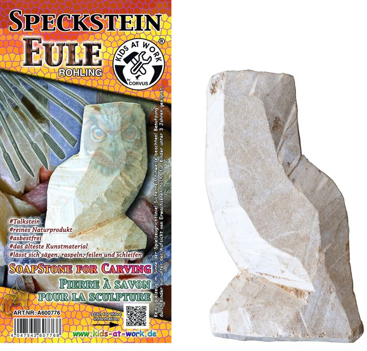 Produktbild: Speckstein Rohling Eule