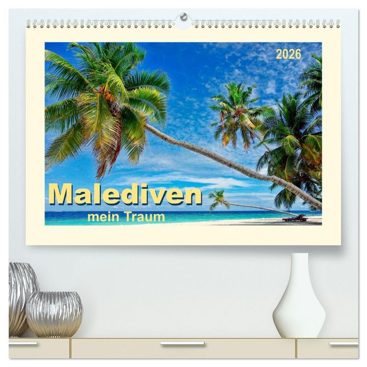 Produktbild: Malediven - mein Traum (hochwertiger Premium Wandkalender 2026 DIN A2 quer), Kunstdruck in Hochglanz