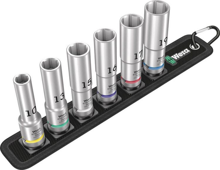 Produktbild: Wera Belt C Deep 1 Steckschl&uuml;sseleinsatz-Set 1/2\" 6teilig 05004565001