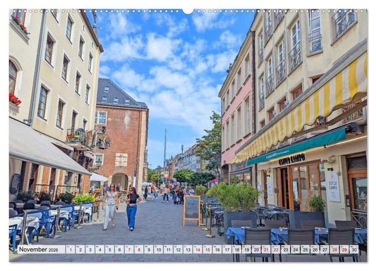 Produktbild: D&uuml;sseldorf Vom Ufer bis zur Skyline (hochwertiger Premium Wandkalender 2026 DIN A2 quer), Kunstdruck in Hochglanz