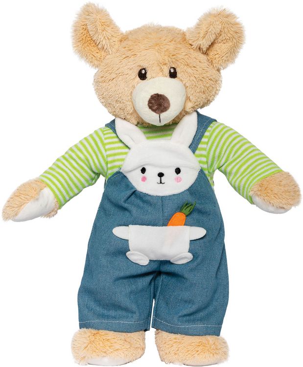 Produktbild: Puppen-Latzhose mit Ringelshirt ''Bunny Lou'', Gr. 28-35 cm