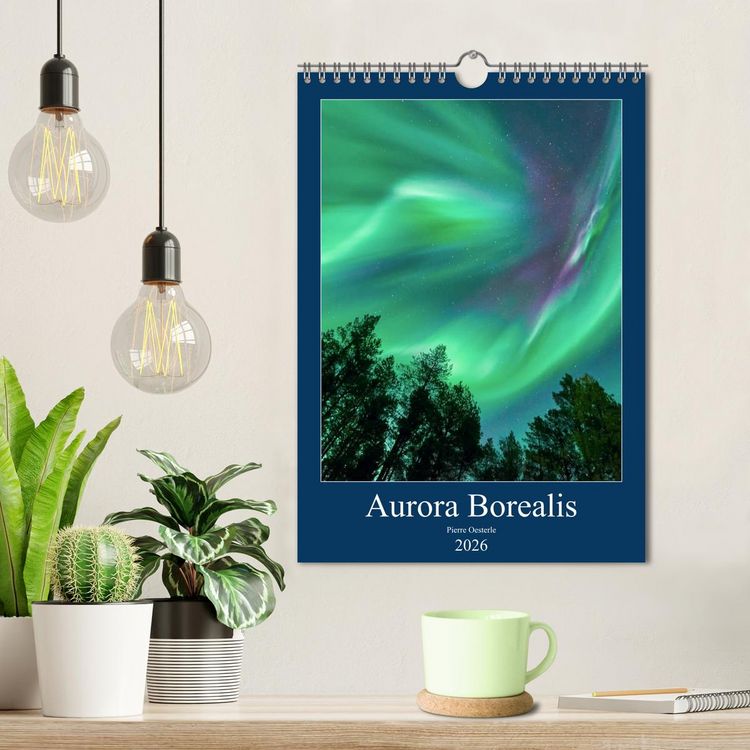 Produktbild: Aurora Borealis en Scandinavie (Calendrier mural 2026 DIN A4 horizontal), CALVENDO calendrier mensuel