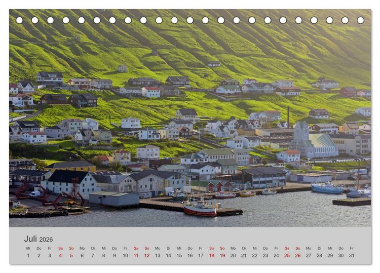 Produktbild: F&auml;r&ouml;er Inseln 2026 (Tischkalender 2026 DIN A5 quer), CALVENDO Monatskalender