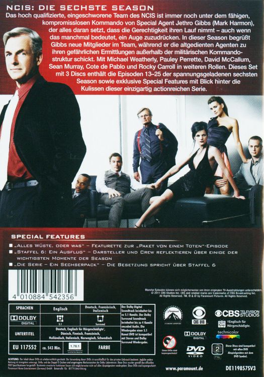 Produktbild: NCIS - Naval Criminal Investigate Service/Season 6.2 [3 DVDs]